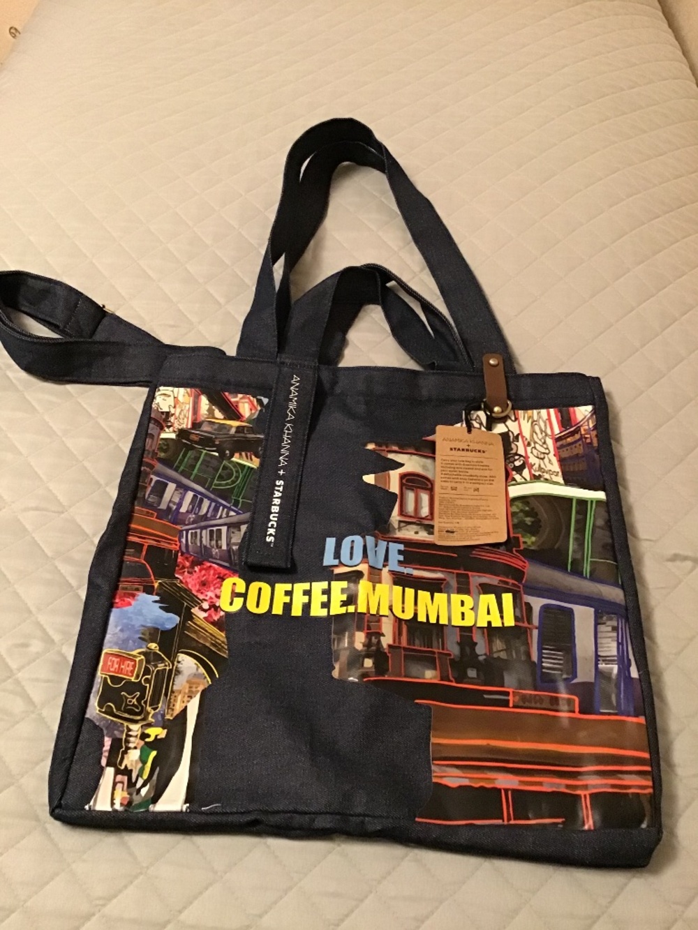 Mumbai DENIM Anamika and Starbucks EXCLUSIVE TOTE   NWT